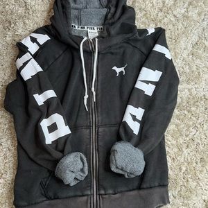 PINK Vintage Zip Up Hoodie